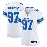 Women's Detroit Lions #97 Aidan Hutchinson White Stitched Jersey Dzhi,baseball caps,new era cap wholesale,wholesale hats